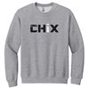 Picture of Chix - Youth/Adult - Crewneck Sweatshirt PC90Y/18000(B) - Black/White Logo - Sangria, Heliconia, or Sports Grey