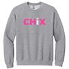 Picture of Chix - Youth/Adult - Crewneck Sweatshirt 18000(B) - Pink/White Logo - Black or Sports Grey