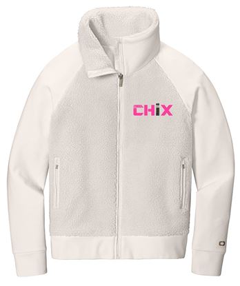 Picture of Chix Ladies - Luuma Sherpa Full Zip by OGIO LOG815 - Ivory Snow or Black