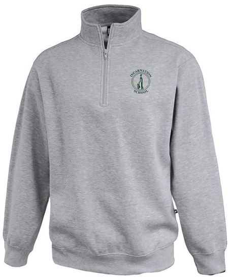 Picture of 3 LEFT !! Incarnation - Youth - (7TH & 8TH Grade) - Fleece 1/4 Zip by Pennant Y816 -  Oxford Grey