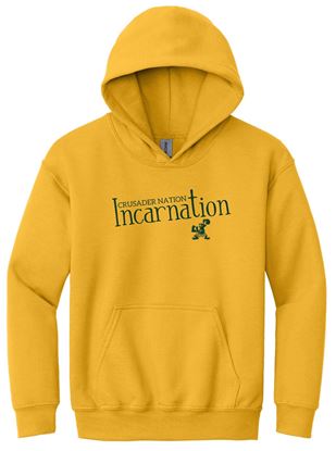 Picture of Incarnation - Youth & Adult/Unisex -  Heavy Blend Hooded Sweatshirt by Gildan 18500(B) - Ash, Gold, Light Pink, Sports Grey, or White