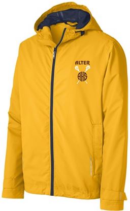 Picture of Clearance! - Alter Girls Lacrosse - Adult Large -  Full Zip Rain Jacket by Sport Tek J7710 - Gold ( 1 Left)
