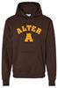 Picture of Alter High School - Adult/Unisex - Powerblend Hooded Sweatshirt w/ Logo Choice by Champion S700 - Brown