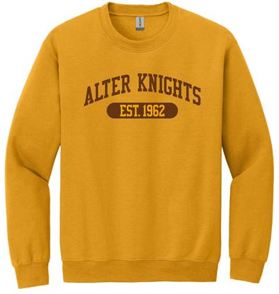 Picture of Alter High School - Adult/Unisex - Heavyblend Crewneck Sweatshirt w/ Logo Choice by Gildan 18000 - Gold