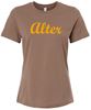 Picture of Alter High School - Ladies - Relaxed Jersey Short Sleeve Tee w/ Logo Choice by Bella+Canvas BC6400 - Vintage Brown