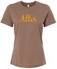 Picture of Alter High School - Ladies - Relaxed Jersey Short Sleeve Tee w/ Logo Choice by Bella+Canvas BC6400 - Vintage Brown