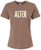 Picture of Alter High School - Ladies - Relaxed Jersey Short Sleeve Tee w/ Logo Choice by Bella+Canvas BC6400 - Vintage Brown