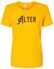 Picture of Alter High School  - Ladies - Jersey Short Sleeve Tee w/ Logo Choice by Bella+Canvas BC6400 - Gold