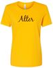 Picture of Alter High School  - Ladies - Jersey Short Sleeve Tee w/ Logo Choice by Bella+Canvas BC6400 - Gold