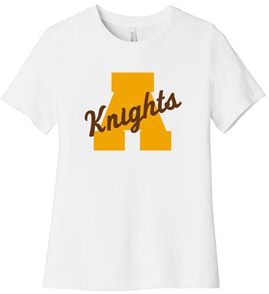 Picture of Clearance! Alter High School  - Ladies - Jersey Short Sleeve Tee w/ Logo Choice by Bella+Canvas BC6400 - White 4 Left!