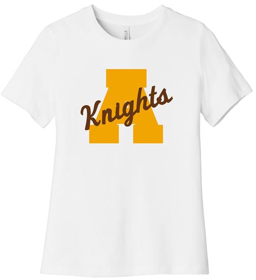 Picture of Clearance! Alter High School  - Ladies - Jersey Short Sleeve Tee w/ Logo Choice by Bella+Canvas BC6400 - White 4 Left!
