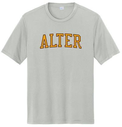 Picture of Alter High School  - Adult/Unisex - Dri Fit Short Sleeve Tee w/ Logo Choice by Sport Tek ST350 - Silver