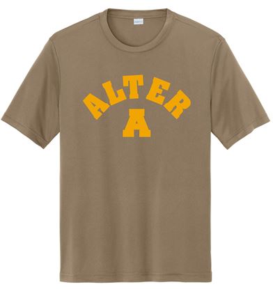 Picture of Alter High School - Adult/Unisex - Dri Fit Short Sleeve Tee w/ Logo Choice by Sport Tek ST350 - Woodland Brown