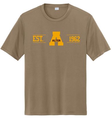 Picture of Alter High School - Adult/Unisex - Dri Fit Short Sleeve Tee w/ Logo Choice by Sport Tek ST350 - Woodland Brown