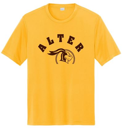 Picture of Alter High School  - Adult/Unisex - Dri Fit Short Sleeve Tee w/ Logo Choice by Sport Tek ST350 - Gold