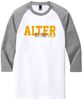 Picture of Clearance! - Adult/Unisex - Perfect Tri 3/4 Sleeve Raglan w/ Logo Choice by District DM136 - Grey Frost/White 3 Left!