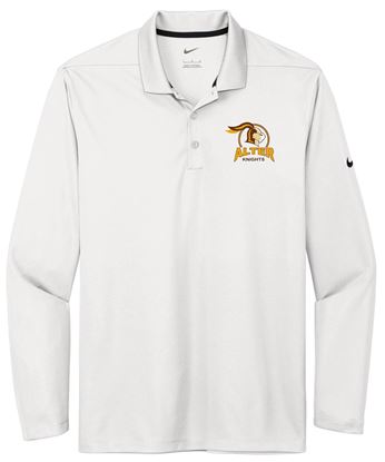 Picture of Alter High School - Adult/Unisex - Dri Fit Micro Pique 2.0 Long Sleeve Polo by Nike NKDC2104 - White