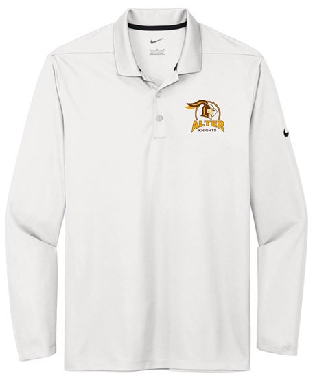 Picture of Alter High School - Adult/Unisex - Dri Fit Micro Pique 2.0 Long Sleeve Polo by Nike NKDC2104 - White
