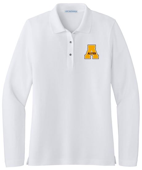 Picture of Alter High School - Ladies - Long Sleeve Uniform Polo by Port Authority L500LS  - White