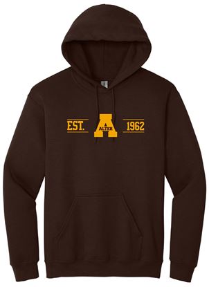 Picture of Alter High School - Adult/Unisex - Heavy Blend Hooded Sweatshirt w/ Logo Choice by Gildan 18500 - Brown