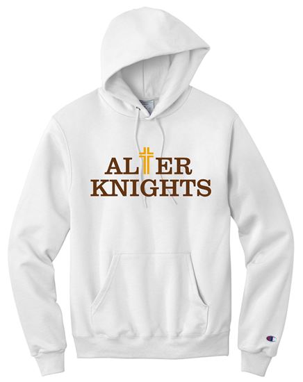 Picture of Alter High School - Adult/Unisex - Powerblend Hooded Sweatshirt w/ Logo Choice by Champion S700 - White