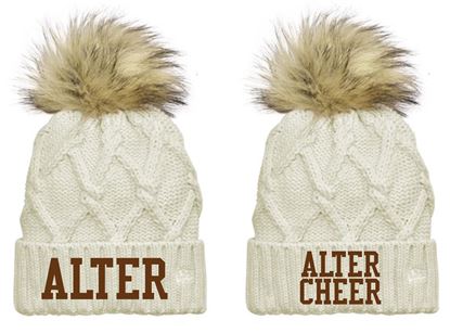 Picture of Alter Cheer Knit  Faux Fur Pom Beanie by New Era NE911 - Ivory