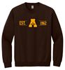 Picture of Alter High School - Adult/Unisex - Heavyblend Crewneck Sweatshirt w/ Logo Choice by Gildan 18000 - Brown