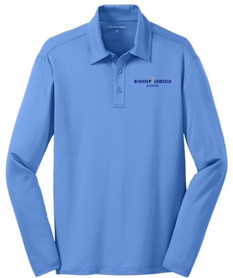Picture of NEW!! Bishop Leibold - Adult/Unisex - Dri Fit Long Sleeve Polo by Sport Tex - K540LS - Carolina Blue or White