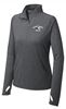 Picture of Bishop Leibold - Ladies - Wicking 1/4 Zip Pullover w/ BLS Eagle Logo by Sport Tek LST850 - Heather Charcoal Grey, True Navy, True Royal, or White