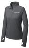 Picture of Bishop Leibold - Ladies - Wicking 1/4 Zip Pullover by Sport Tek LST850 - Heather Charcoal Grey, Navy, Royal, or White