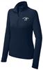 Picture of Bishop Leibold - Ladies - Wicking 1/4 Zip Pullover w/ BLS Eagle Logo by Sport Tek LST850 - Heather Charcoal Grey, True Navy, True Royal, or White