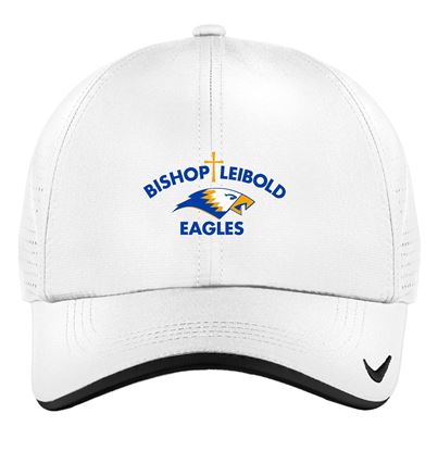 Picture of NEW!! Bishop Leibold Nike Dri-FIT Swoosh Perforated Cap by Sanmar NKFB6445 - Royal or White