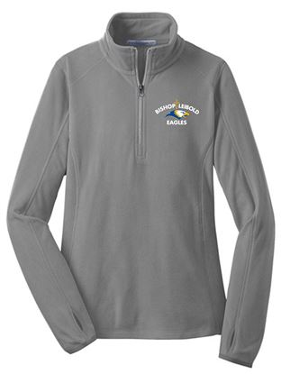 Picture of Bishop Leibold - Ladies - Microfleece 1/2 Zip Pullover w/ BLS Eagle Logo by Port Authority L224 - Pearl Grey or Navy