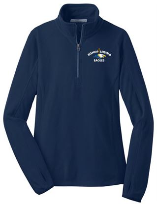 Picture of NEW LOWER PRICE!! Bishop Leibold - Ladies - Microfleece 1/2 Zip Pullover by Port Authority L224 - Pearl Grey or Navy