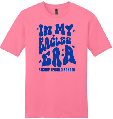 Picture of Bishop Leibold - Youth & Adult/Unisex - Short Sleeve Tee Eagles Era by District DT6000(Y) - Carolina Blue or Pink