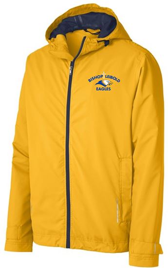 Picture of New Color Added!!Bishop Leibold - Unisex - Full Zip Rain Jacket by Sport Tek J7710 - Gold, Northern Grey or Navy