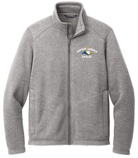 Picture of NEW!! Bishop Leibold - Unisex -  Full Zip Arc Sweater Fleece Jacket by Port Authority - F428 - Grey Smoke