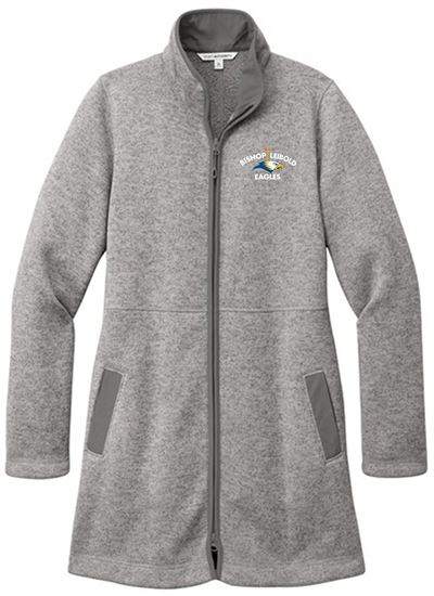 Picture of Bishop Leibold -  Ladies - Arc Sweater Fleece Long Jacket by Port Authority L425 -  Grey Smoke