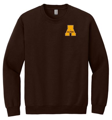 Picture of Alter - Unisex - Heavyblend Crewneck Sweatshirt w/ Logo Choice by Gildan 18000 - Brown