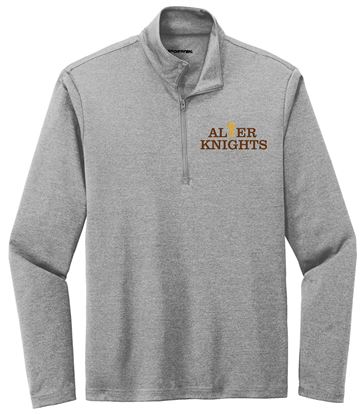 Picture of Alter - Unisex - Endeavor 1/4-Zip Pullover w/ Logo Choice by Sport-Tek ST469 - Light Grey Heather