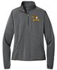 Picture of Alter - Ladies - Sport Wick Stretch 1/2-Zip Pullover w/ Logo Choice by Sport-Tek LST850 - Charcoal Heather Grey