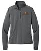 Picture of Alter - Ladies - Sport Wick Stretch 1/2-Zip Pullover w/ Logo Choice by Sport-Tek LST850 - Charcoal Heather Grey