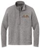 Picture of Alter - Unisex - Arc Sweater Fleece 1/4 Zip w/ Logo Choice by Port Authority F426 - Deep Smoke Heather