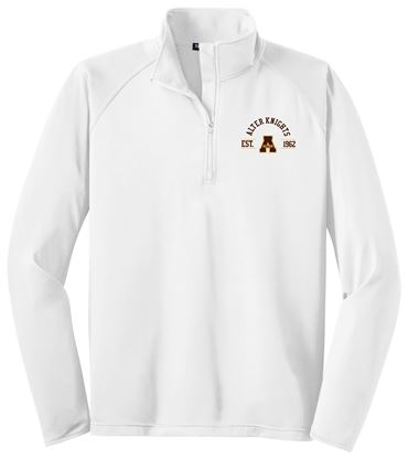 Picture of Alter - Unisex - Sport Wick Stretch 1/4 Zip Pullover w/ Logo Choice by Sport Tek ST850 - White