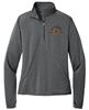 Picture of Alter - Ladies - Sport Wick Stretch 1/2-Zip Pullover w/ Logo Choice by Sport-Tek LST850 - Charcoal Heather Grey