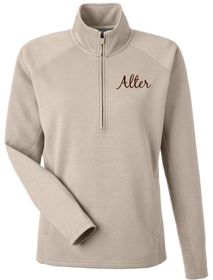 Picture of Alter - Ladies - Women's Apex 1/4 Zip Pullover w/ Logo Choice by J. America 8754 - Mojave