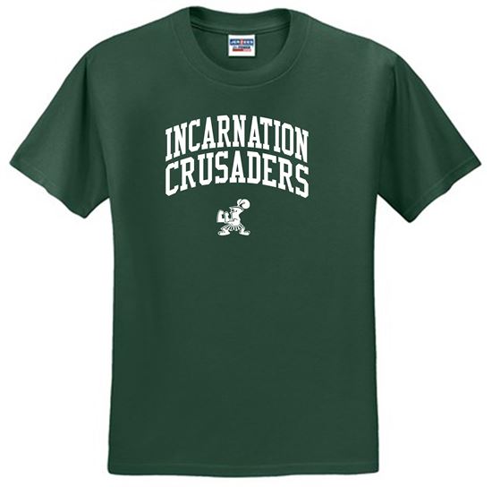 Picture of NEW!! Incarnation - Youth/Unisex - Short Sleeve Tee by Jerzees 29M(B) - Gold or Forest Green
