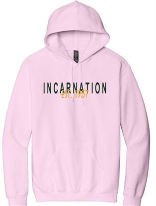 Picture of NEW! Incarnation - Youth & Adult/Unisex - Softstyle Midweight Fleece Hoodie By Gildan - SF500(B) - Light Pink, Sports Grey, or White