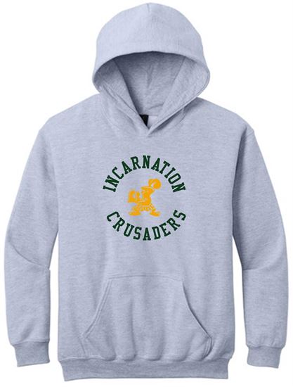Picture of NEW!!! SUPER SOFT HOODIE! Incarnation Youth/Unisex  2 Color Circle Hooded Sweatshirt By Gildan - SF500(B) - Grey, Pink, or White