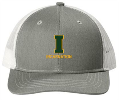 Picture of NEW!!! Incarnation  Youth Snapback Trucker Cap by Port Authority YC112- Heather grey/White